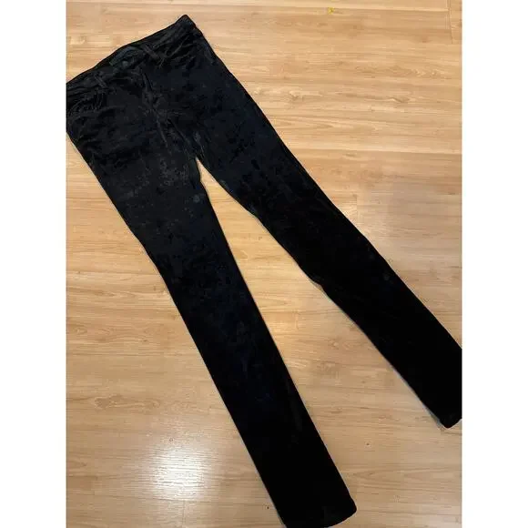 JOE'S Black Velvet Leggings Size 28 Small Mid Rise - Picture 8 of 8